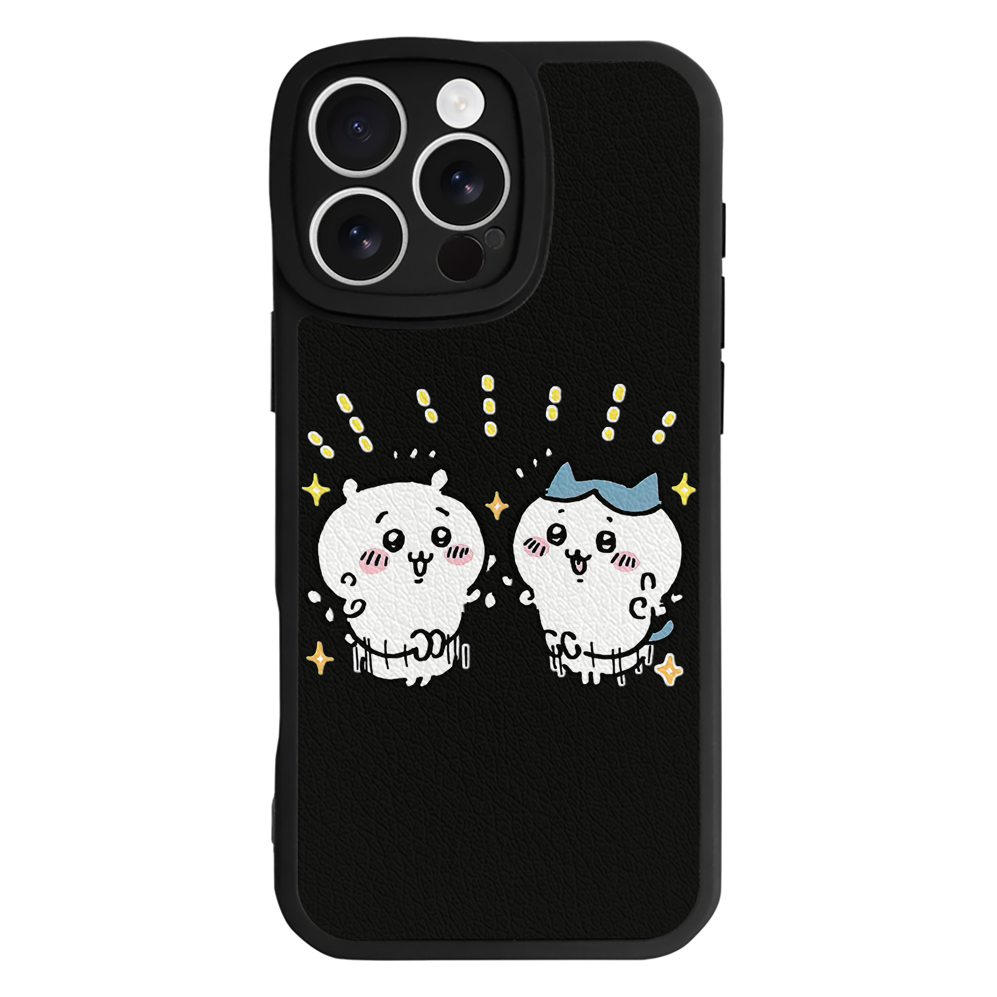 （画像用） ちいかわ ハチワレ Chii-kawa hachiware 【iPhone 16シリーズ対応】シリコンスマホケース（レザー調） 材質：シリコン